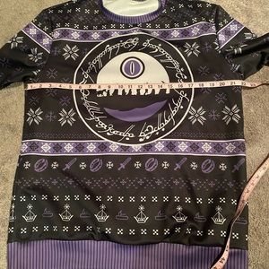 NWOT LORD of the RINGS (LOTR) Black & Purple “Christmas” Sweater sz M